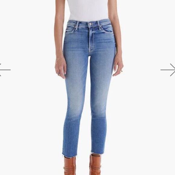 Mother Jeans The Mid Rise Dazzler Ankle Fray Riding The Cliffside - Size: 26 - Picture 1 of 7